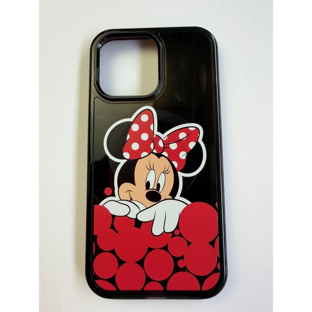 Disney Otterbox With Magsafe Minnie Mouse Case iPhone 14 Pro Max Black‎ Red Bow
